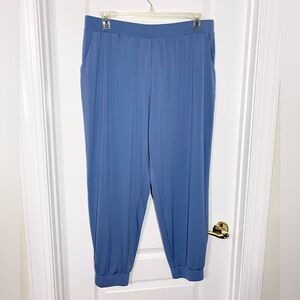 H by Halston High Waist Joggers Blue Size Large